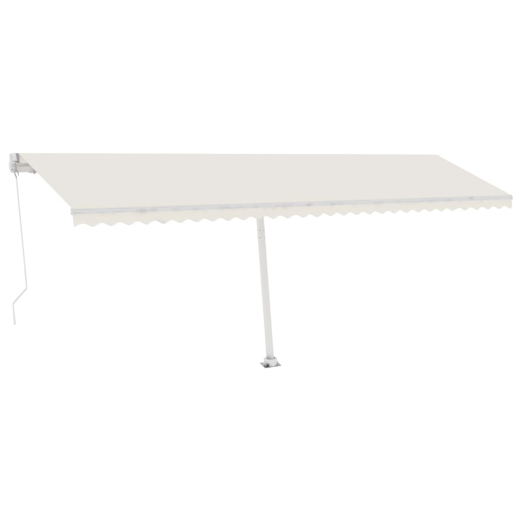 Vidaxl Luifel extensible manuellement avec la Crème à LED 600x350 cm -Colore
