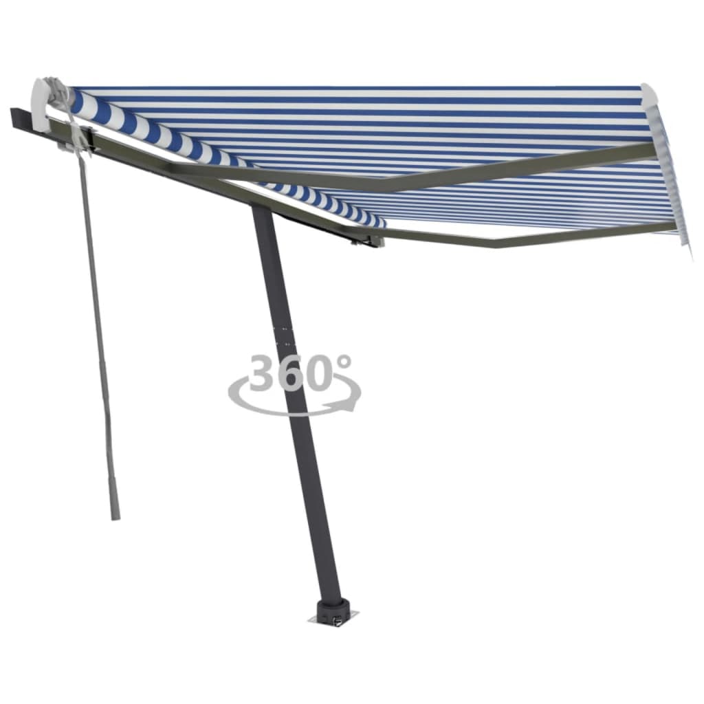 Vidaxl Laifel détaché retire manuellement 350x250 cm bleu et blanc