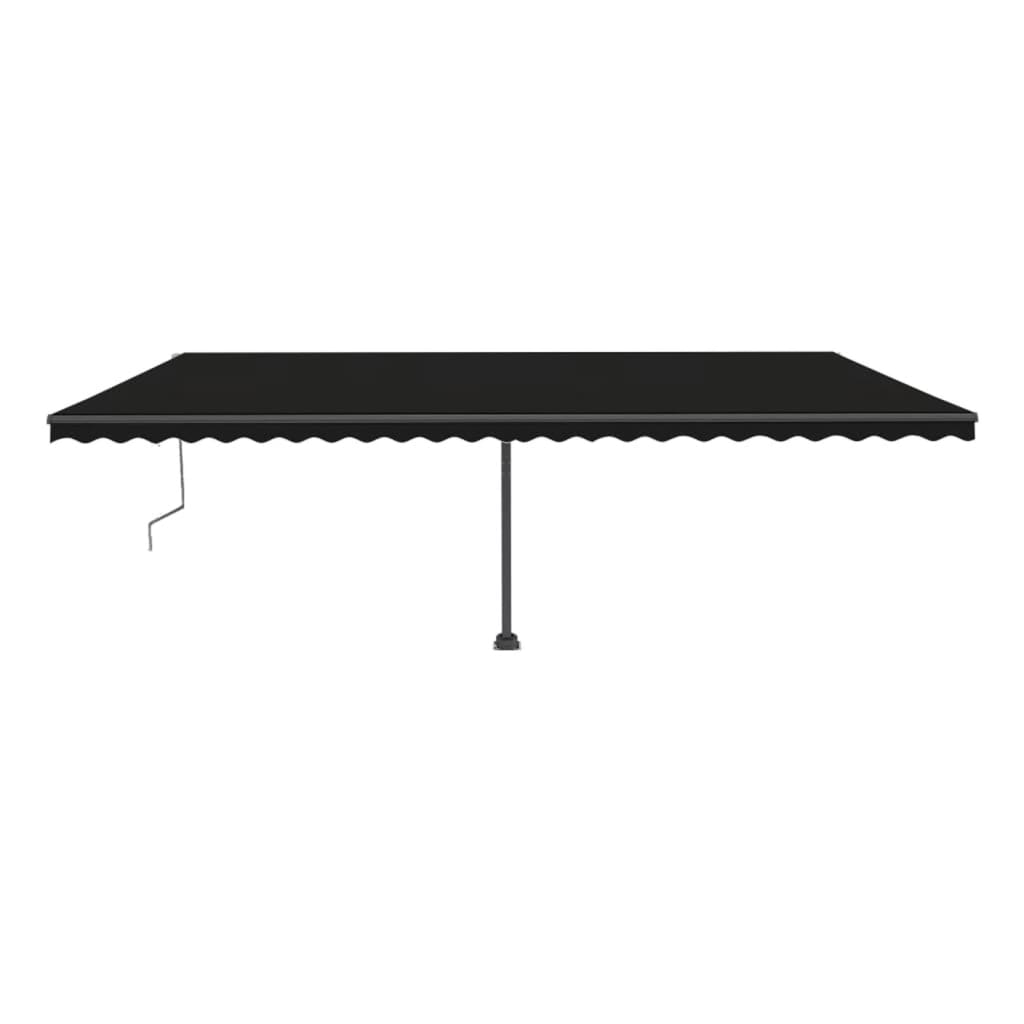 Vidaxl Luifel Automatique avec led et capteur de vent 600x300 cm anthracite