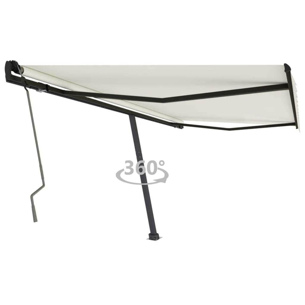 Vidaxl Luifel détaché étend manuellement la crème 400x350 cm -colore