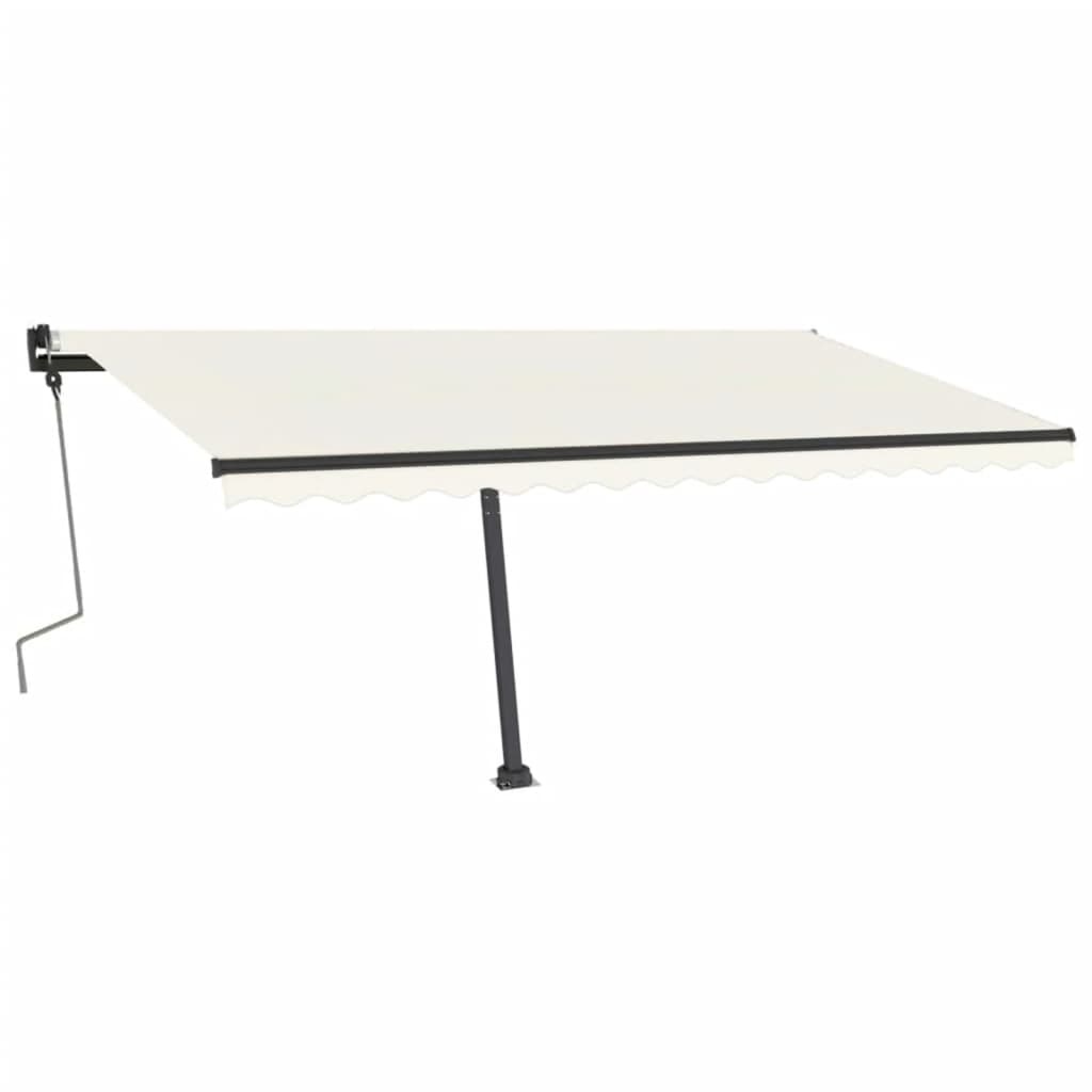 Vidaxl Luifel détaché étend manuellement la crème 400x350 cm -colore