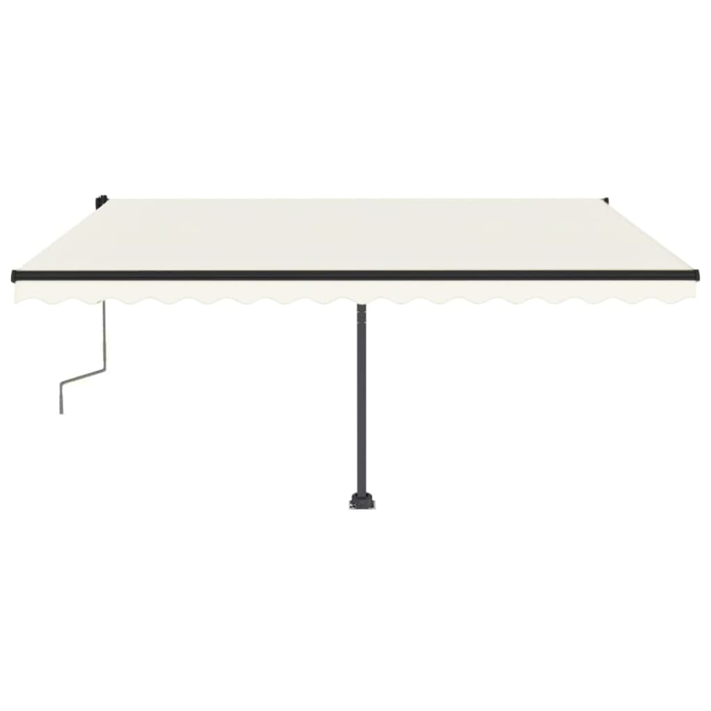 Vidaxl Luifel détaché étend manuellement la crème 400x350 cm -colore