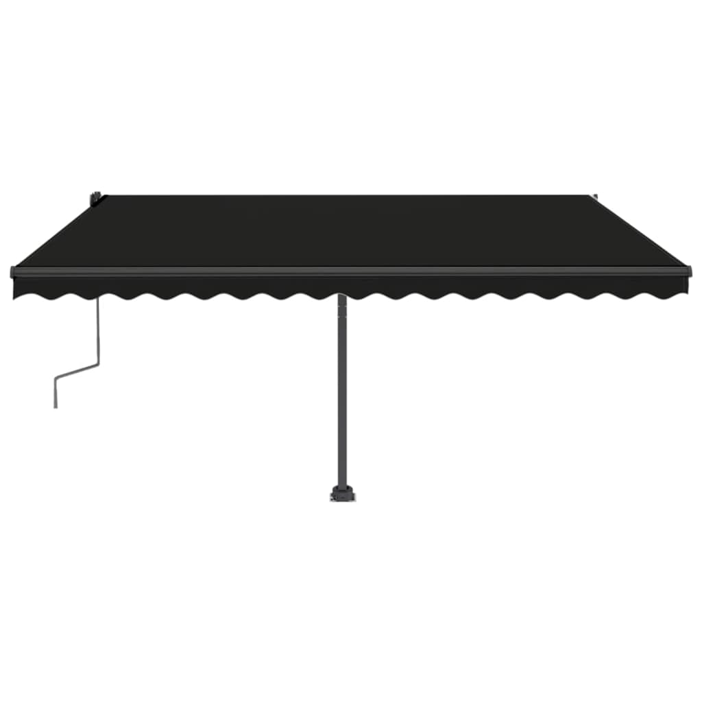 Vidaxl Luifel extensible manuellement avec une couleur anthracite LED 400x350 cm