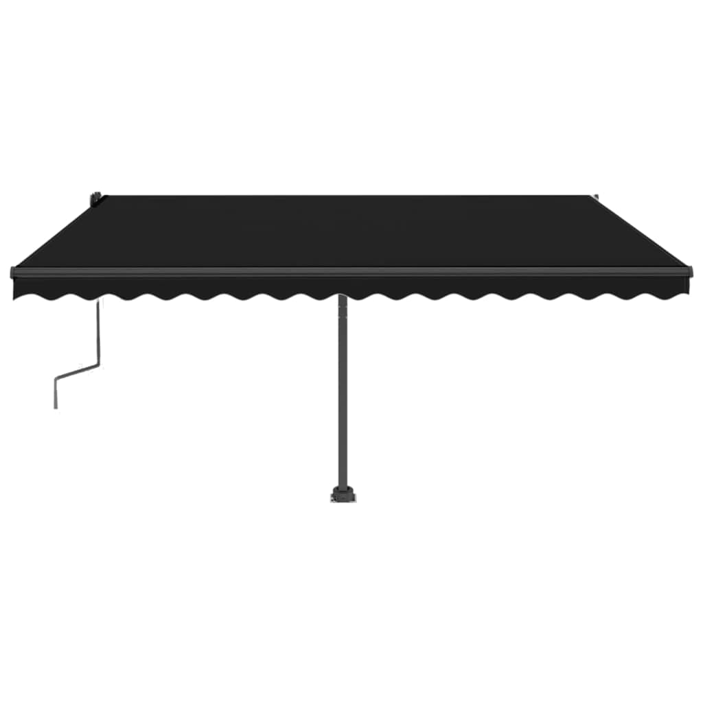Vidaxl Luifel extensible manuellement avec une couleur anthracite LED 450x350 cm
