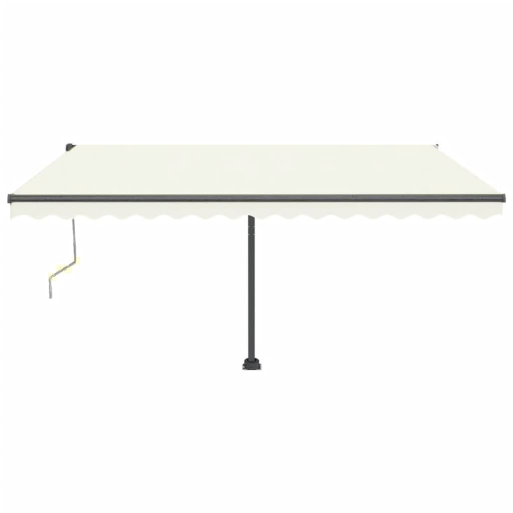 Vidaxl Luifel Automatique avec led et capteur de vent 450x350 cm couleur crème