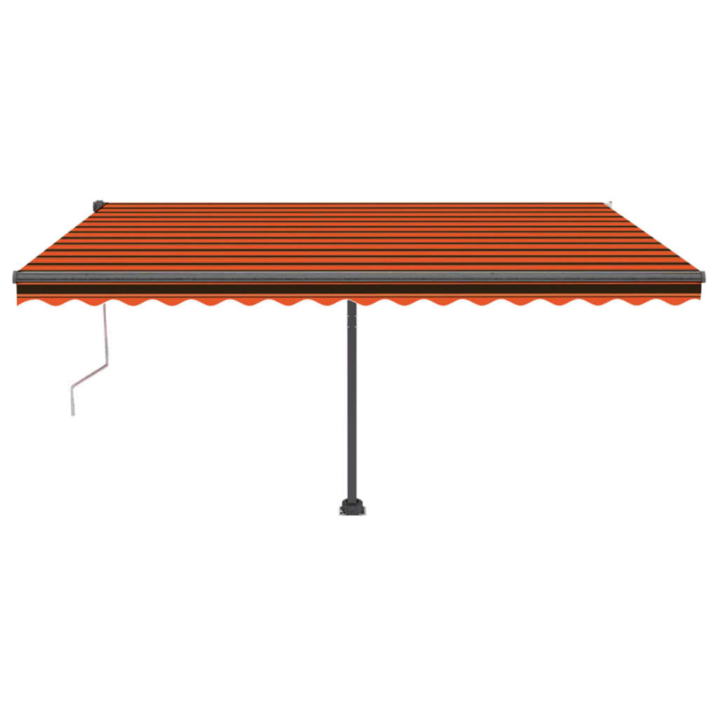 Vidaxl luifel automatique avec capteur de vent LED 450x350 cm brun orange