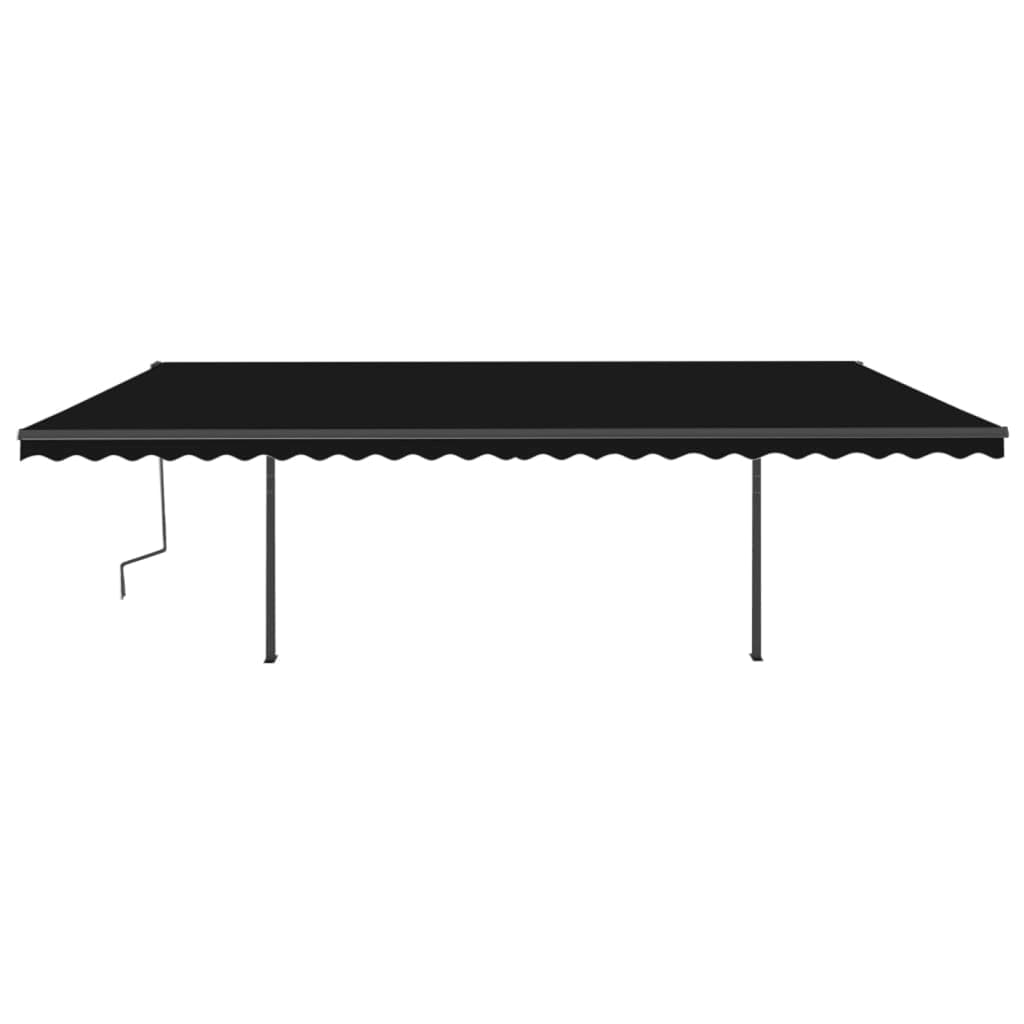 Vidaxl Luifel a automatiquement extensible avec des poteaux de 6x3,5 m couleur anthracite