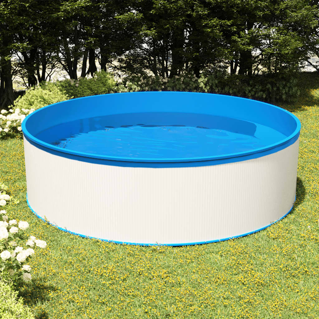 Vidaxl Splasher Pool avec écumoire suspendue et pompe 350x90 cm blanc