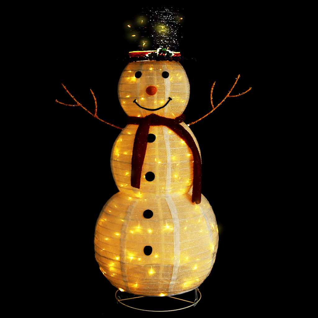 Vidaxx bonhomme de neige décoratif LED 120 cm tissu de luxe