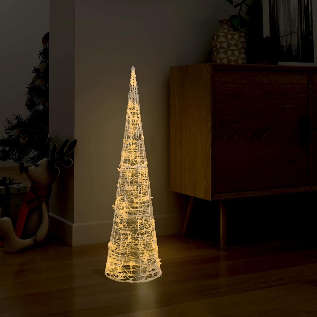 Vidaxx cône lumineux décoratif LED blanc chaud 90 cm acrylique