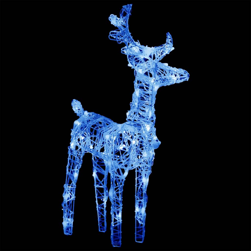 Décorations de Noël vidaxl renne et traîneau 160 LEDS 130 cm acrylique