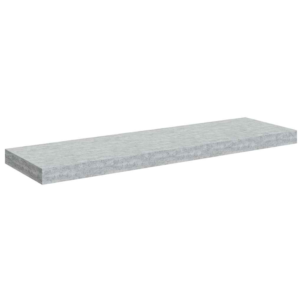 Vidaxl wandschap zwevend 80x23,5x3,8 cm mdf betongrijs