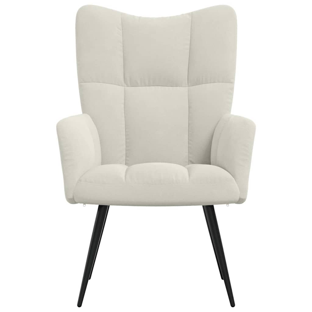 Vidaxl relaxstoel fluweel crèmewit
