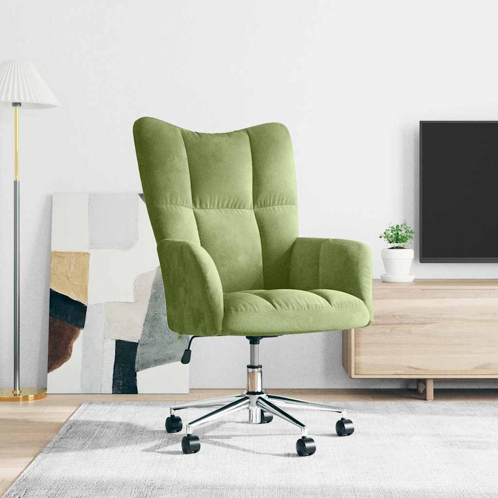 Vidaxl relaxstoel fluweel lichtgroen