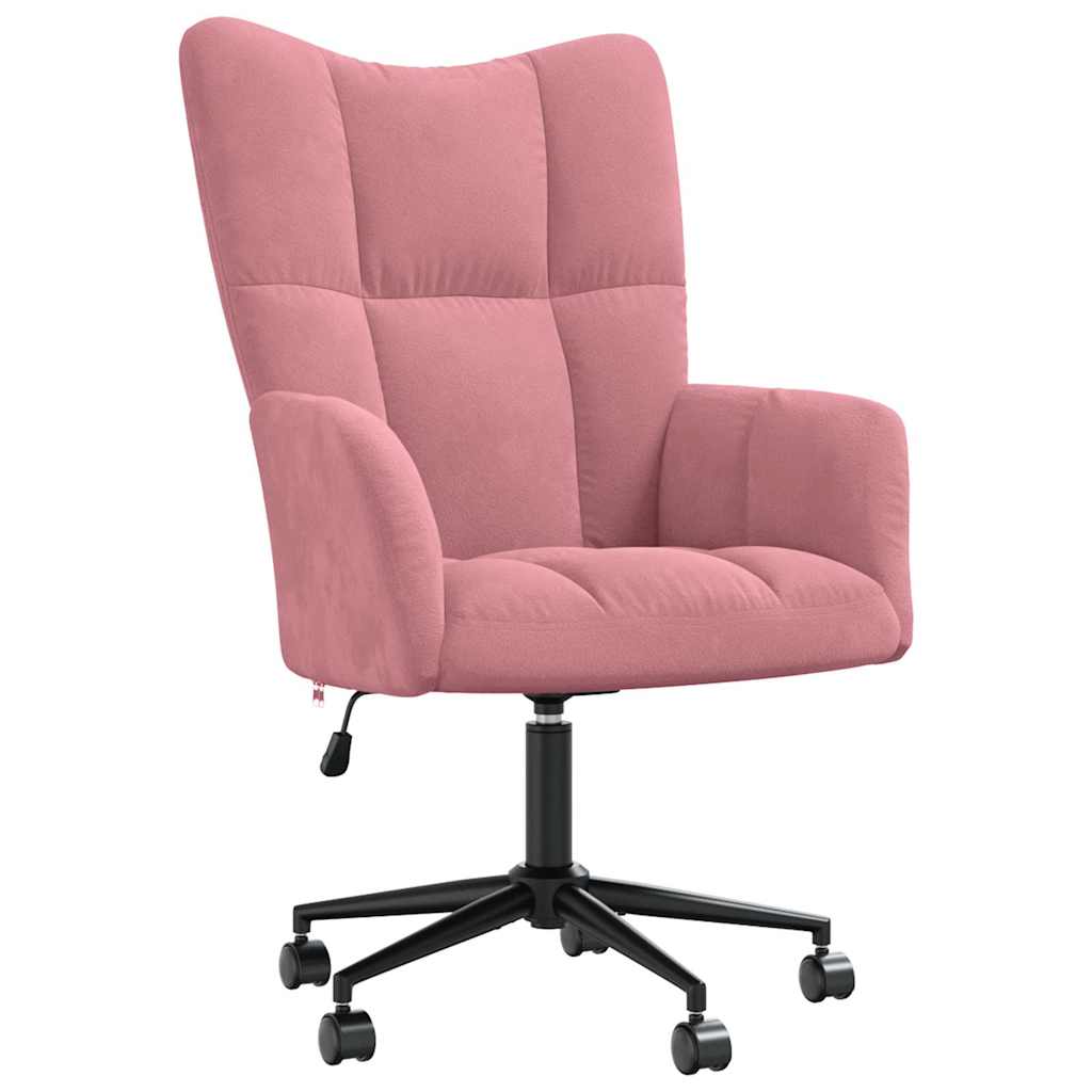 Vidaxl relaxstoel fluweel roze