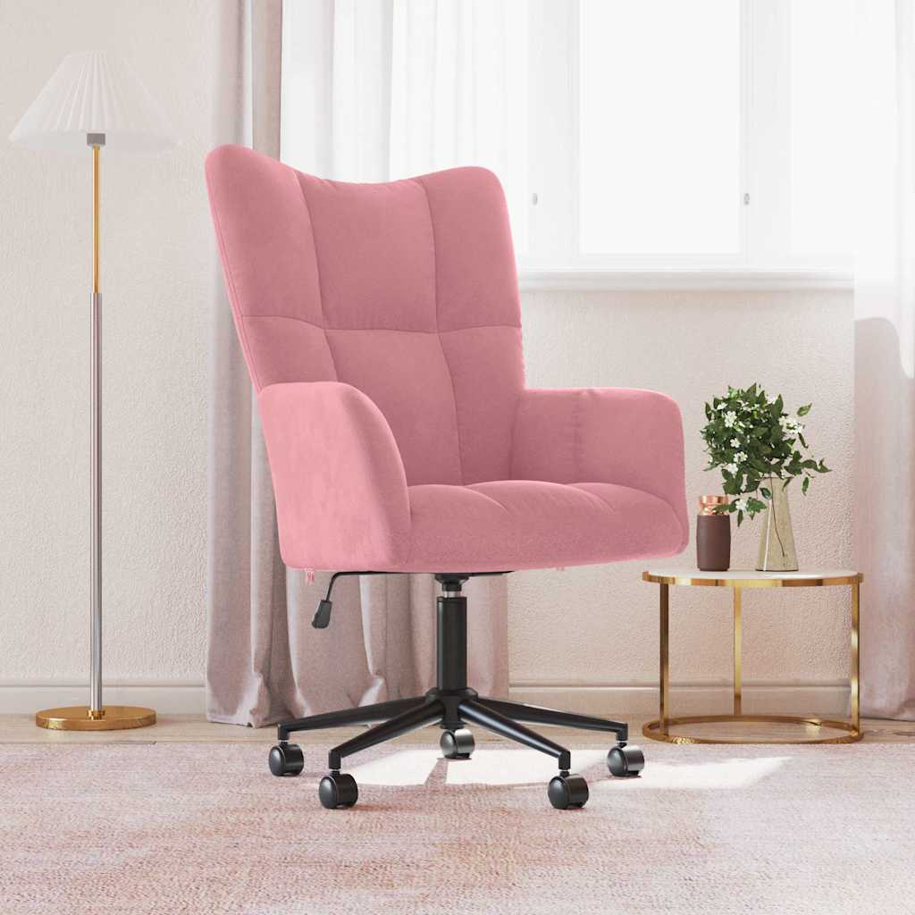 Vidaxl relaxstoel fluweel roze
