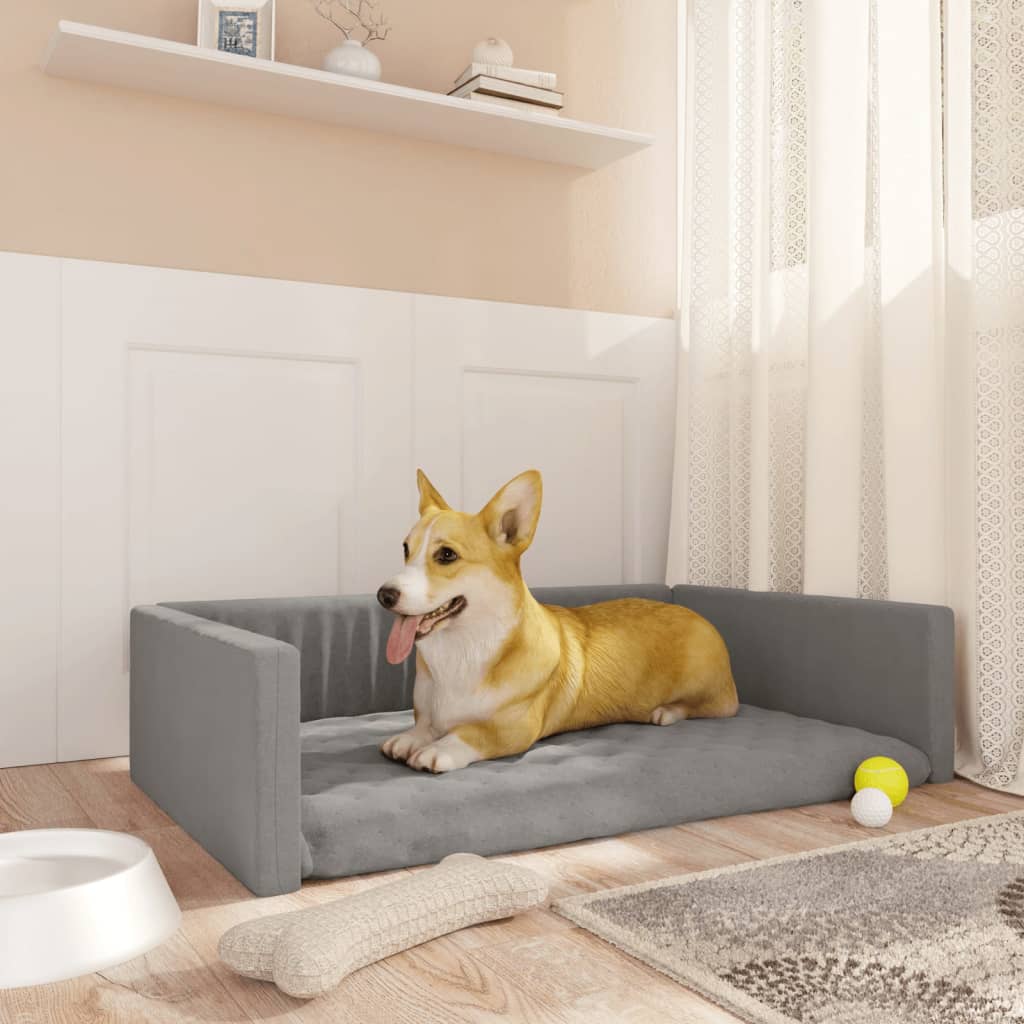 Vidaxl Car Dog Panier en lin Look 110x70 cm Gris clair
