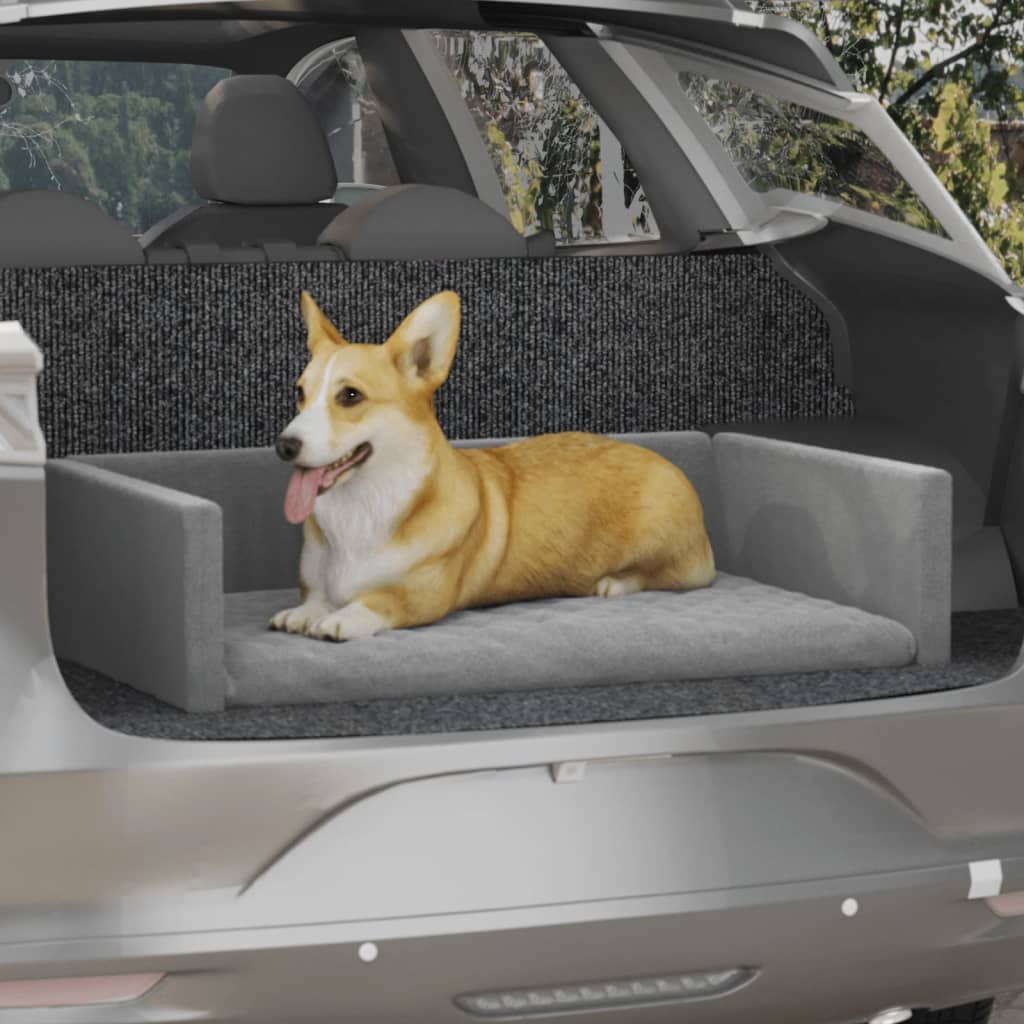 Vidaxl Car Dog Panier en lin Look 110x70 cm Gris clair