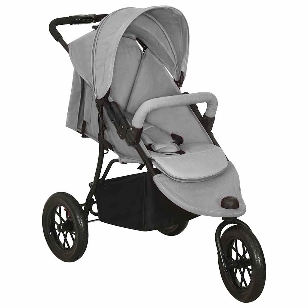 Vidaxl Porte-poussette en acier gris clair