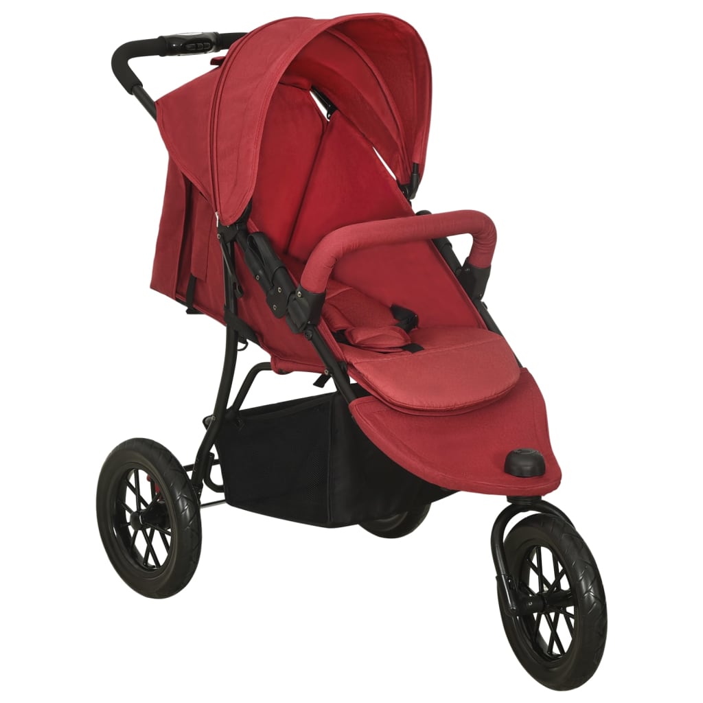 Vidaxl pram en acier rouge