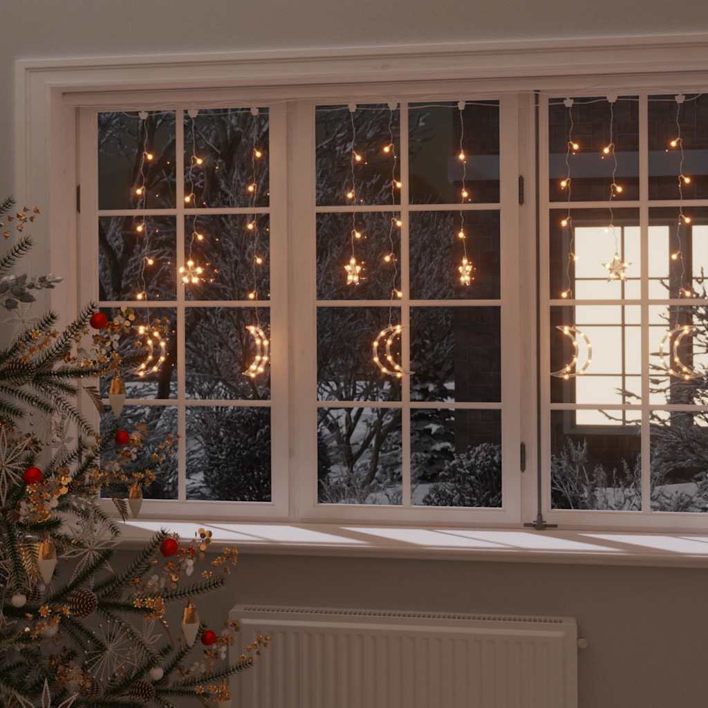 Vidaxx guirlande lumineuse étoile et lune télécommande 345 LED blanc chaud
