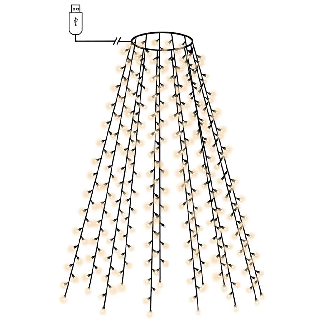 Éclairage d'arbre de Noël Vidaxl avec 180 LEDS Net blanc froid 180 cm