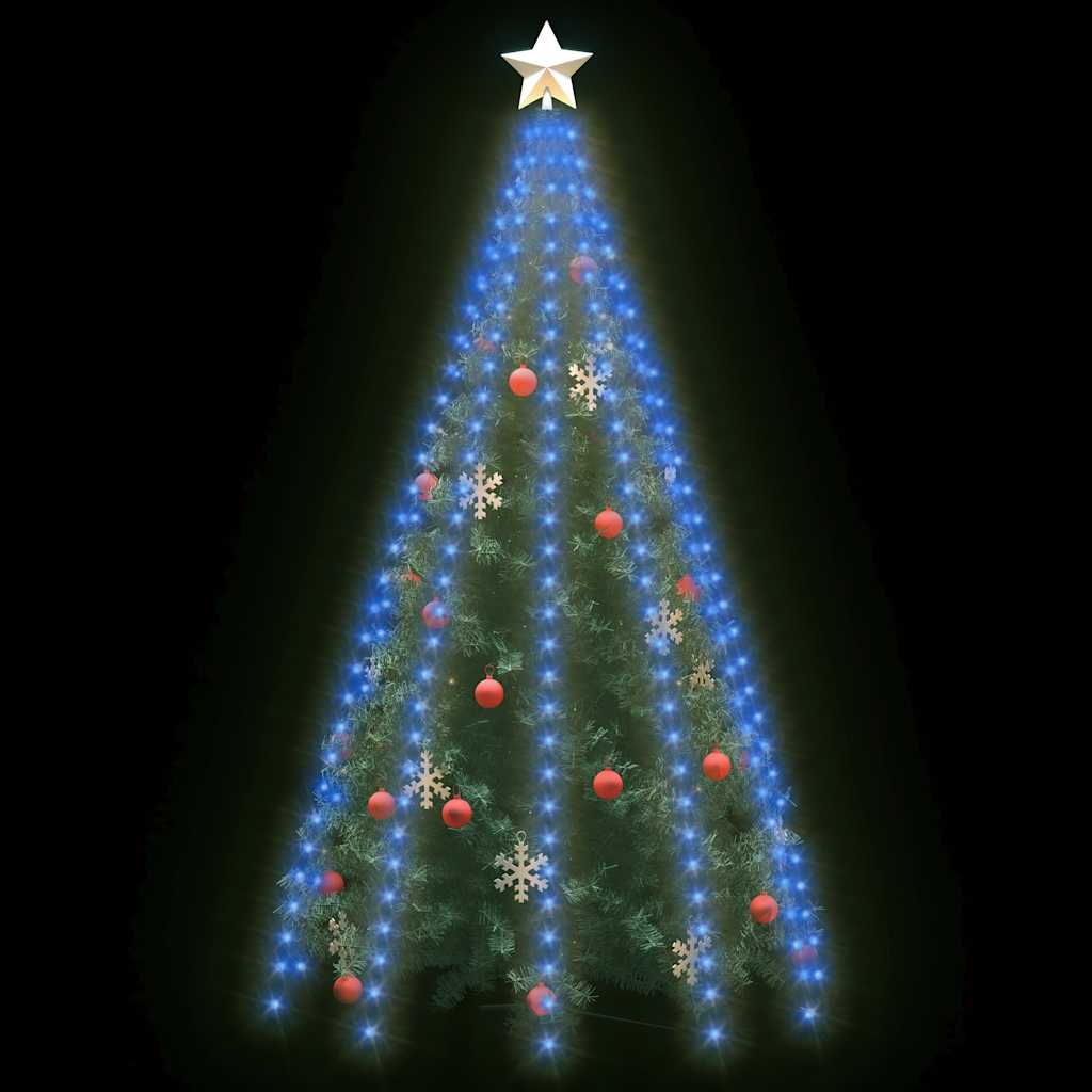 Éclairage d'arbre de Noël Vidaxl avec 250 LEDS BLUE Net 250 cm