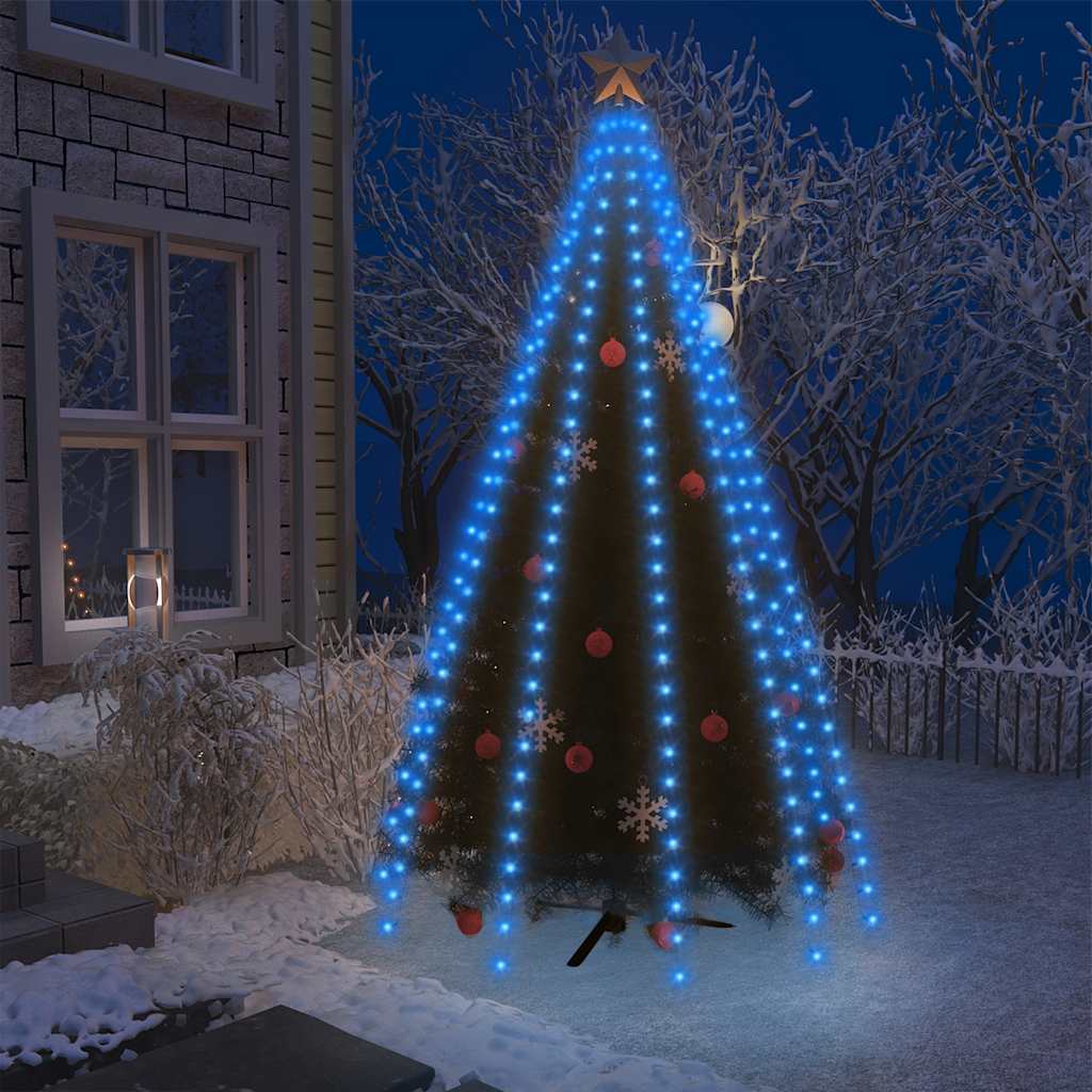 Éclairage d'arbre de Noël Vidaxl avec 250 LEDS BLUE Net 250 cm