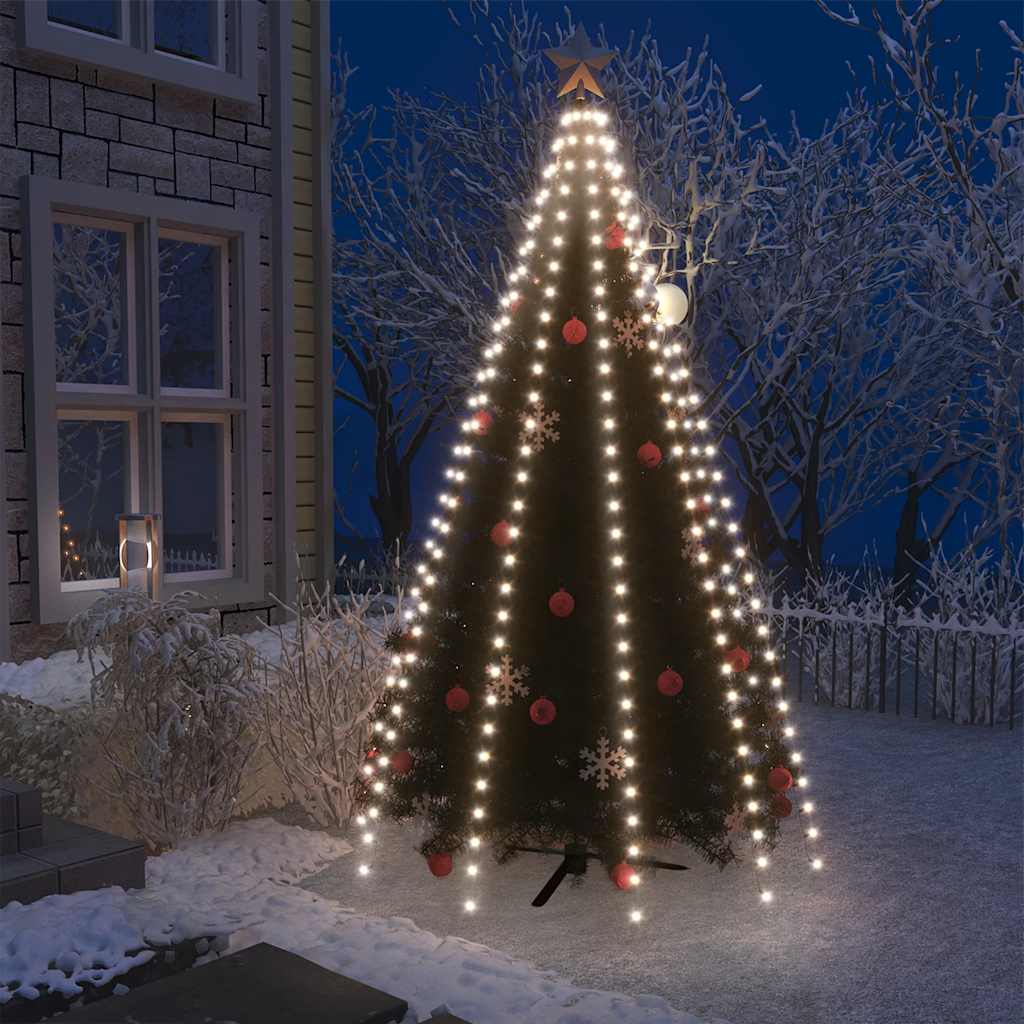 Éclairage d'arbre de Noël Vidaxl avec 300 LEDS Net blanc froid 300 cm