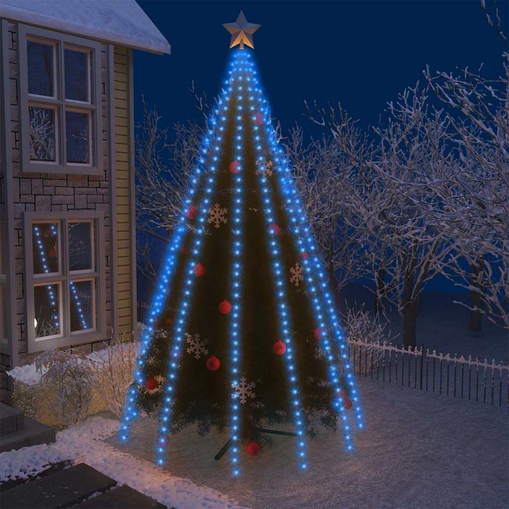 Éclairage d'arbre de Noël Vidaxl avec 500 LED Bleu à l'intérieur de 500 cm