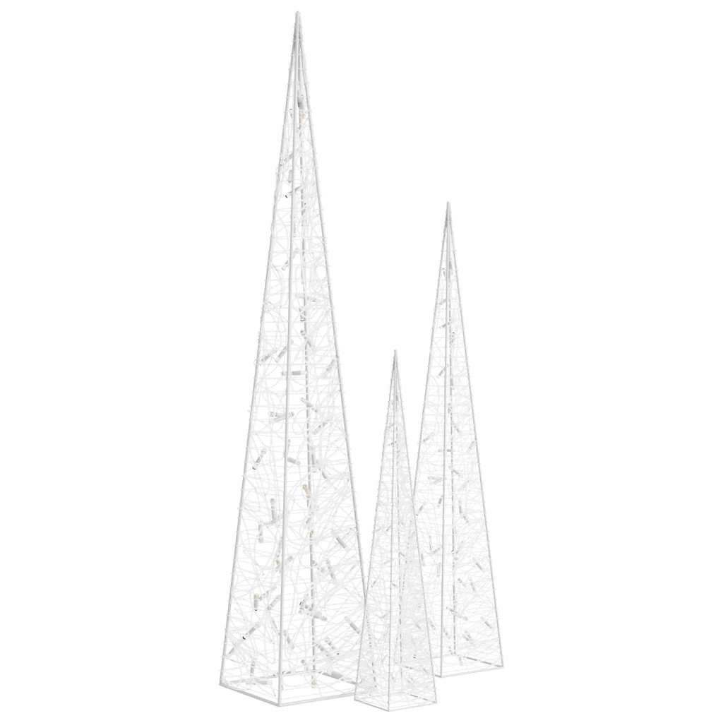 Vidaxl Light Tipping Set Decorative LED WHITE WHITE 60 90 120 cm acrylique