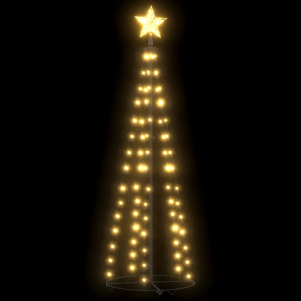 Vidaxl kegelkerstboom 84 LED-White White 50x150 cm