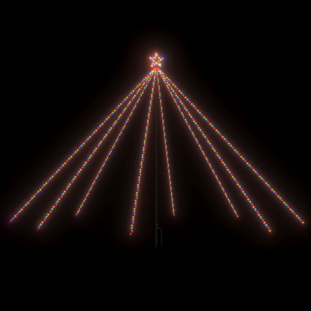 Vidaxl Christmas Tree Lighting 576 LEDS à l'intérieur de 3,6 m multi-colorants