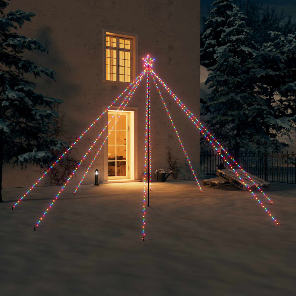 Vidaxl Christmas Tree Lighting 576 LEDS à l'intérieur de 3,6 m multi-colorants