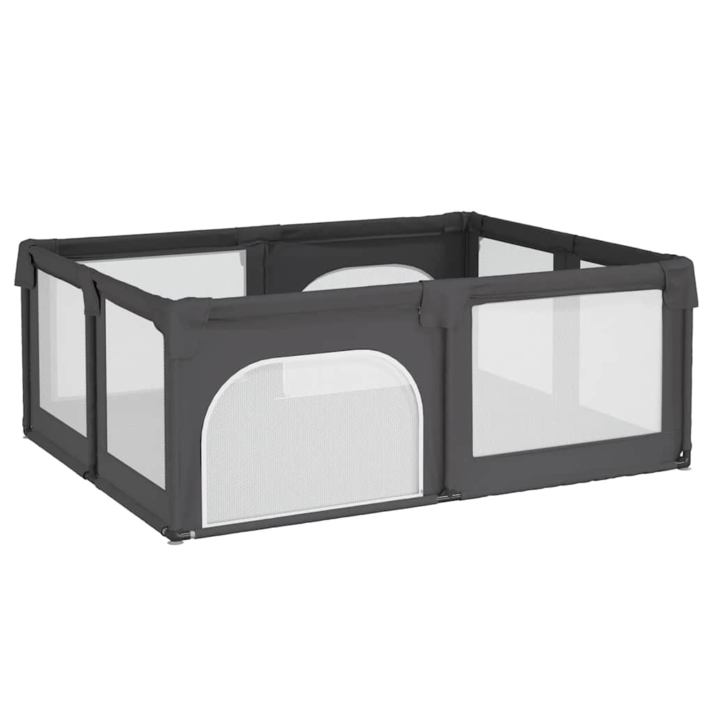 Vidaxl babybox avec 2 portes tissu oxford gris foncé