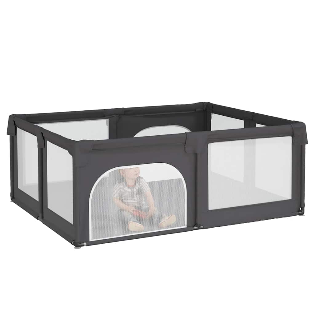 Vidaxl babybox avec 2 portes tissu oxford gris foncé