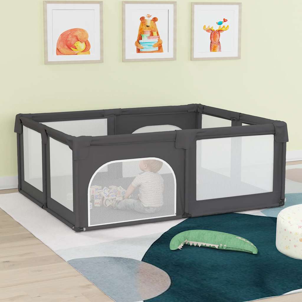 Vidaxl babybox avec 2 portes tissu oxford gris foncé