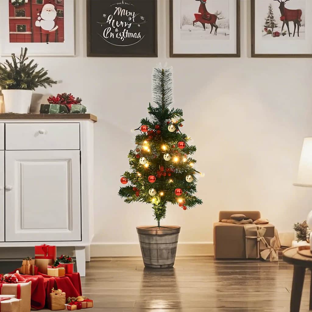 Vidaxl Tuinkerst Trees 2 ST avec éclairage 76 cm PVC