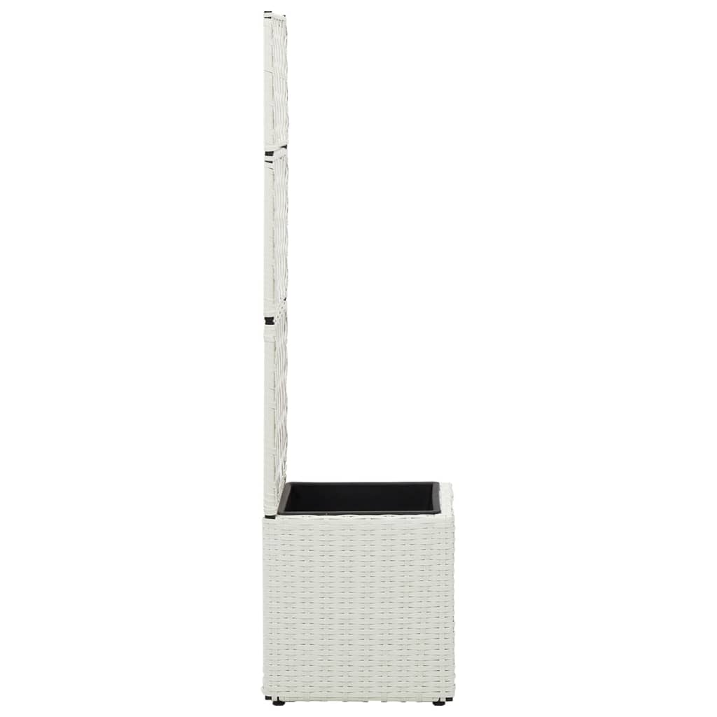Vidaxx jardinière treillis augmentée de 1 pot 30x30x107 cm rotin blanc