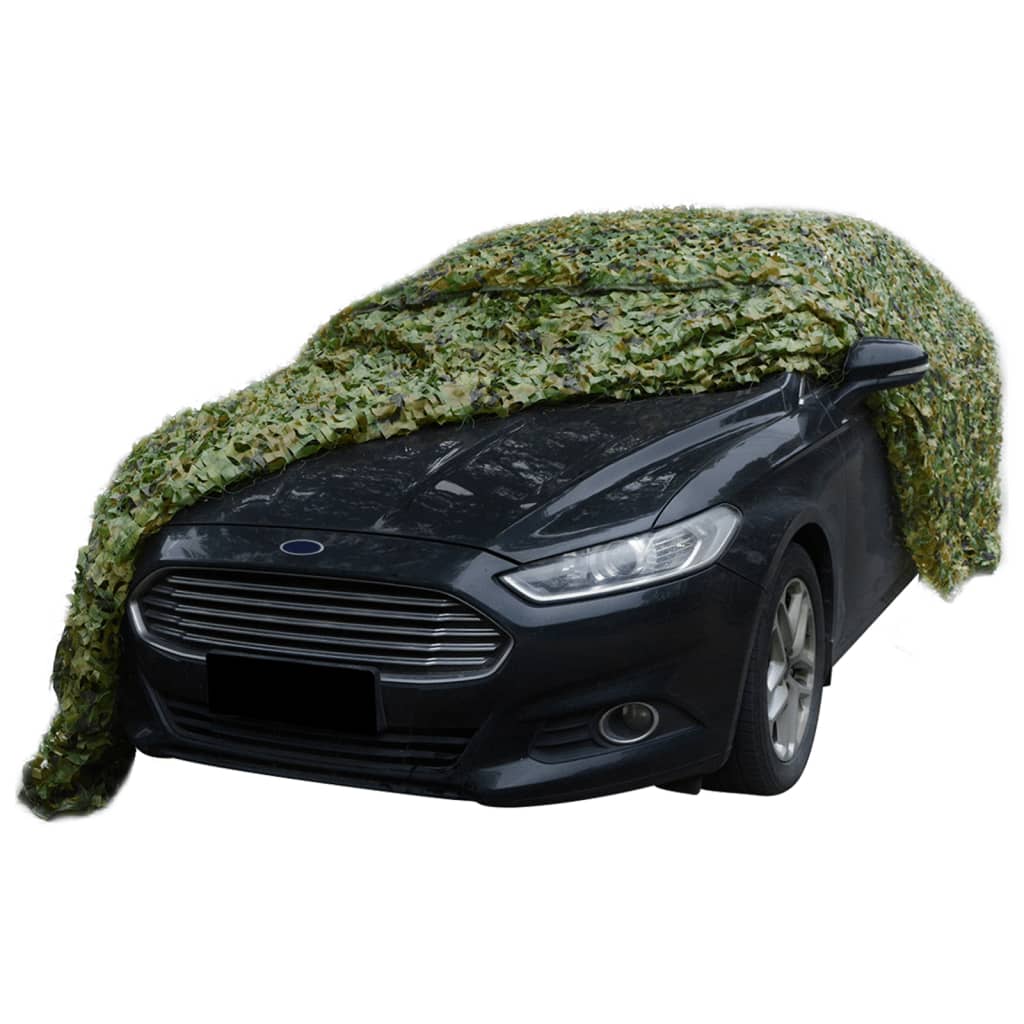 Vidaxl camoufagenet avec sac de rangement 4x7 m vert