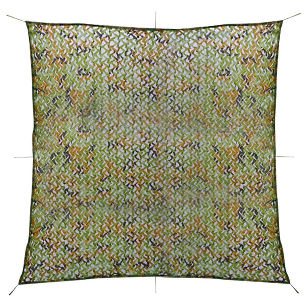 Vidaxl camouflagenet avec sac de rangement 5x5 m vert