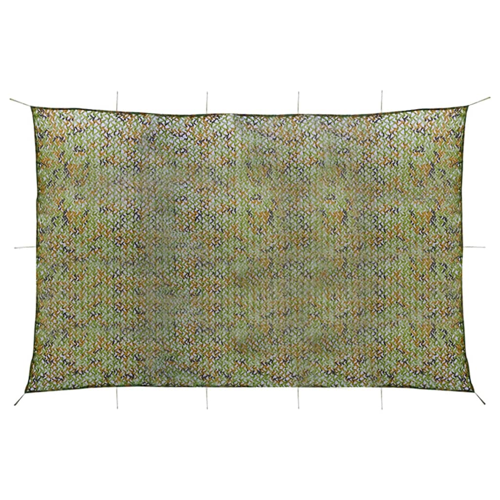 Vidaxl camoufagenet avec sac de rangement 5x6 m vert