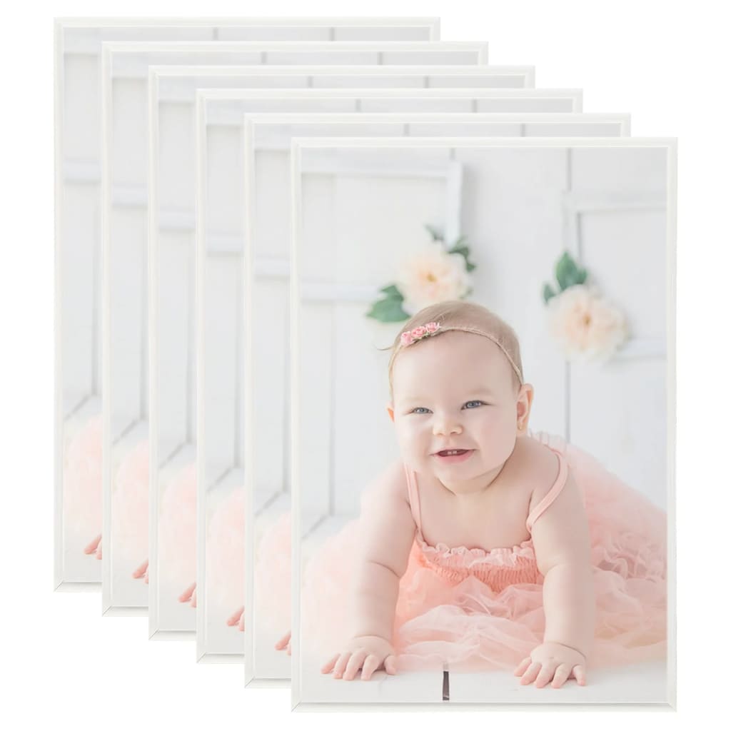 Vidaxl Photo Frames 5 PCS pour le mur ou le tableau 50x70 cm MDF en argent coloré
