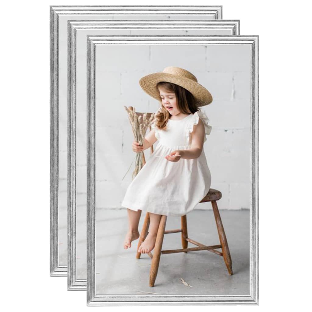 Vidaxl Photo Frames 3 PCS pour le tableau 13x18cm MDF Silver Colored