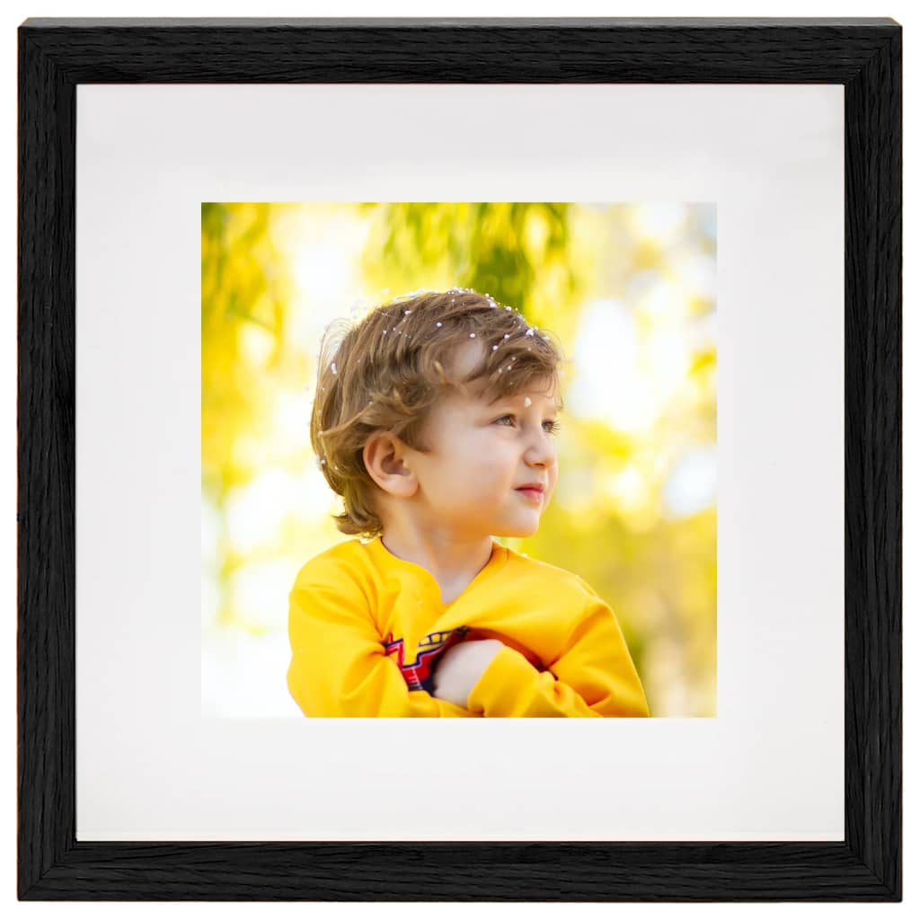 Vidaxl Photo Frames 3 PCS pour 13x13 cm Photo 3D 23x23 cm noir