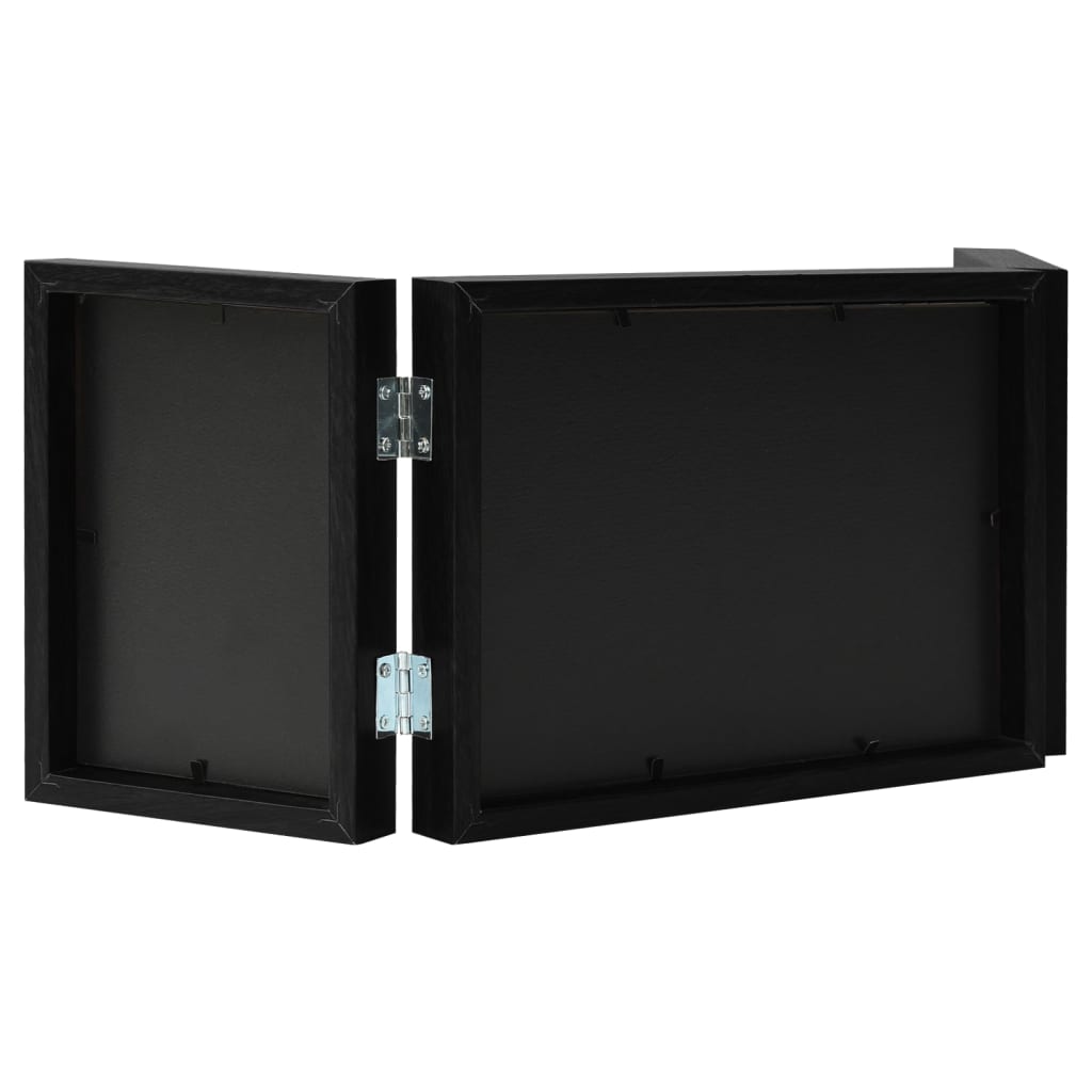Cadre photo Vidaxl Triptych 22x15 cm + 2x (10x15 cm) noir