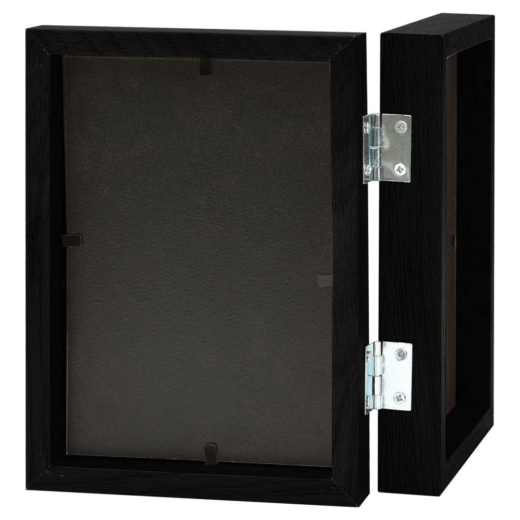 Vidaxl Photo Frame Diptych 2x (10x15 cm) noir
