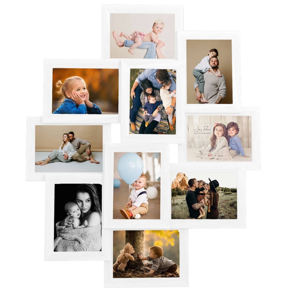 Cadre photo Vidaxl pour 10x (10x15 cm) Photo MDF blanc