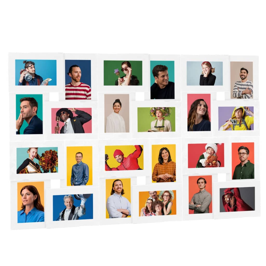 Vidaxl Photo Cadre pour 24x (13x18 cm) Photo MDF blanc