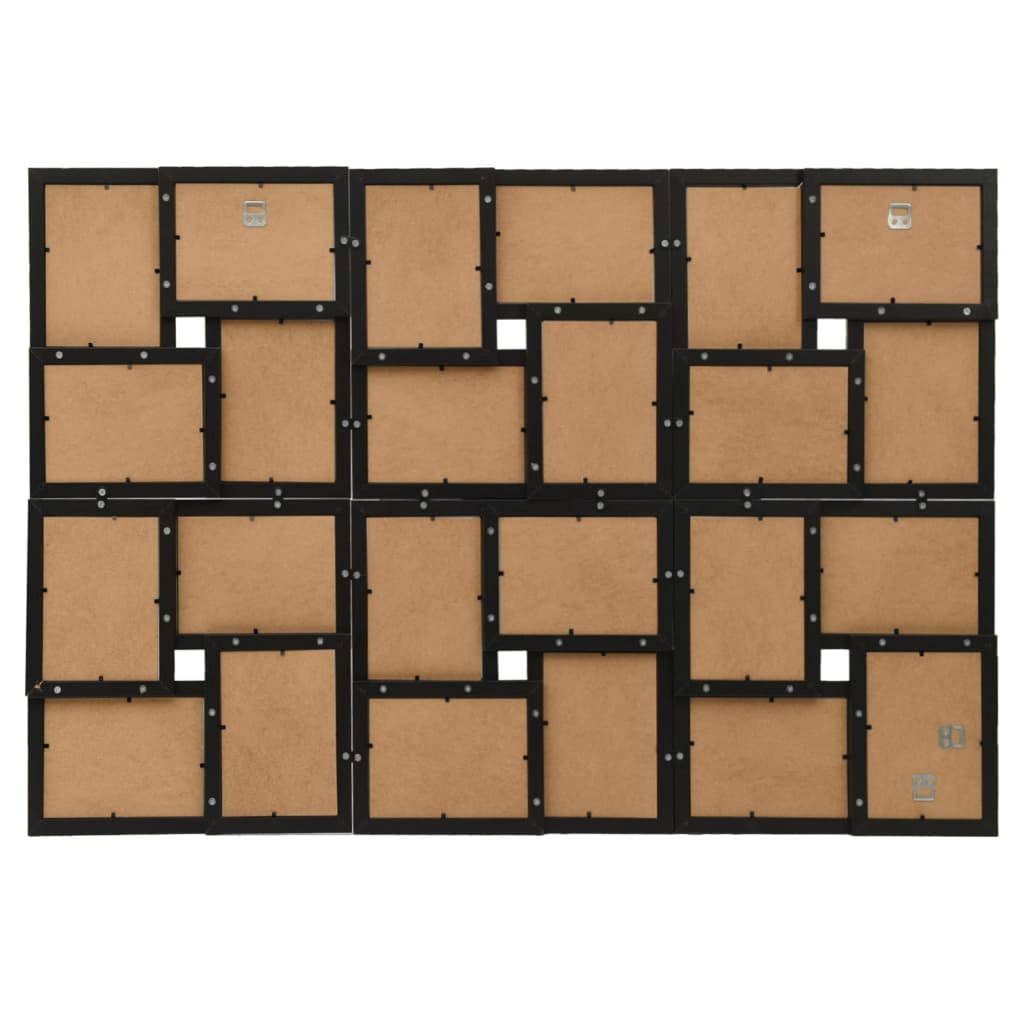 Vidaxl Photo Cadre pour 24x (13x18 cm) Photo MDF noir